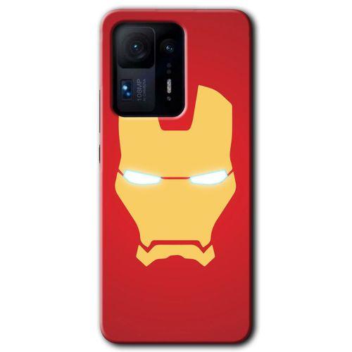 MRCİLETİSİM Xiaomi Mi Mix 4 Kılıf HD Desen Baskılı Arka Kapak+Temperli Cam - İronMan