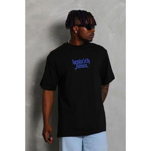 Erkek Baskılı T-Shirt Kısa Kol Bisiklet Yaka Regular Fit Rahat Kalıp Günlük Tişört - Siyah