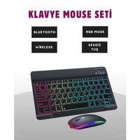 Türkçe Q Klavye Düzenli Rgb Kablosuz Klavye Mouse Set