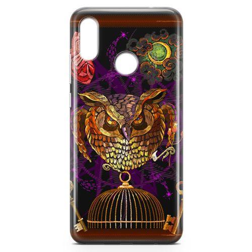 Huawei Y9 2019 Kılıf Gotik Baykuş Arka Kapak Koruma Desenli Full Koruyucu