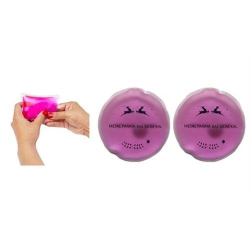 Pembe Ceylan Cep Sobası,El Isıtıcı,İki Adet Sıcak Su Torbası Pvc  9Cm