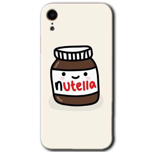 iPhone XR Kılıf HD Desen Baskılı Arka Kapak - Nutella Aşkım + Kırılmaz Cam
