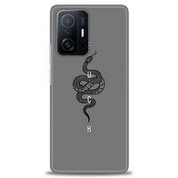 Xiaomi Mi 11T Pro Kılıf HD Baskılı Kılıf - Siyah Yılan + Tam Ekran Koruyucu