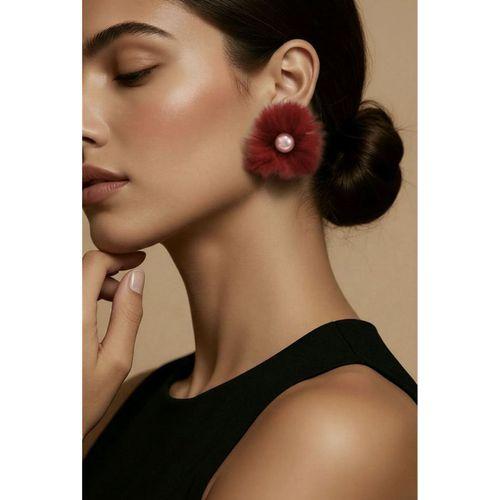 Monalisa Home İncili Peluş Figürlü Küpe