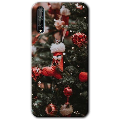 Huawei Y8P Kılıf Kapak - Happy New Year +Hayalet Ekran Yandan Gözükmez