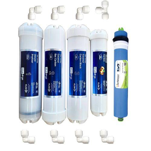 Hyperwell Bluedrop Genel Markalar İçin Premium 5'li İnline Filtre Seti - Kokonat Bazlı