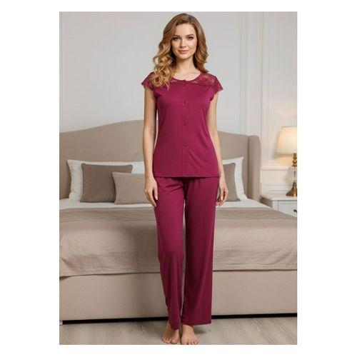 Bordo Penye Pijama Takımı - 1632