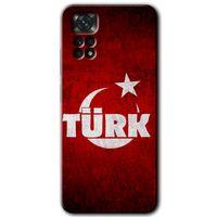 Redmi Note 11s 5G Global Kılıf HD Desen Baskılı Arka Kapak - Ayyıldız Türk + Kırılmaz Cam