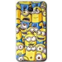 Samsung Galaxy J7 2016 Kılıf HD Desen Baskılı Arka Kapak + Temperli Cam - Minion Ordusu