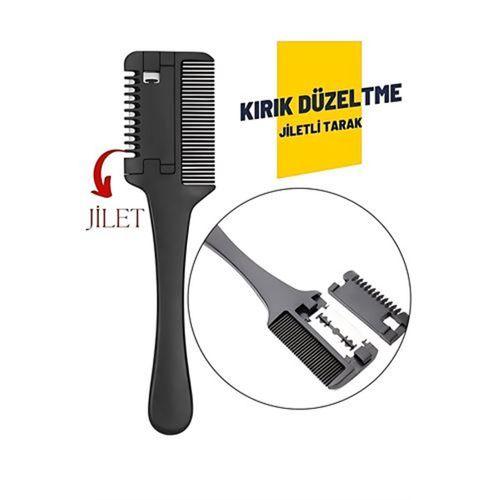 Saç İnceltme ve Şekillendirme Tarağı Çift Fonksiyonlu Saç Kırığı İçin Saç İncelten Jiletli Tarak 714779