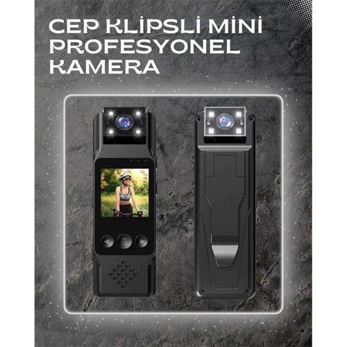 Wifi Destekli Mini Kamera – 180° Dönebilen Lens, 1080p Video, Tft Ekranlı