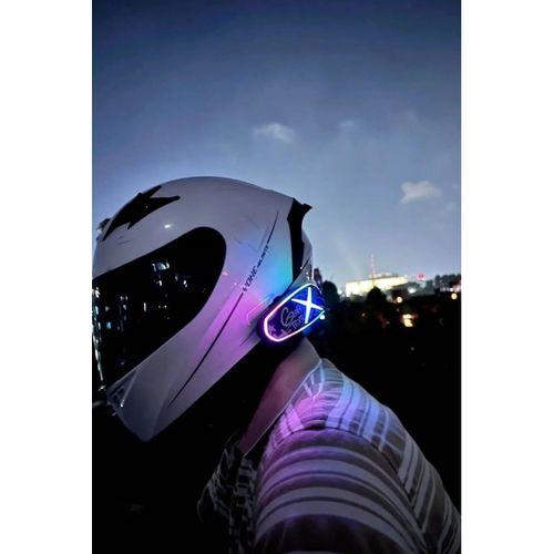 Helmet Graffiti Motor Kask Kulaklık Rgb Modlu Su Geçirmez 6.0 Bluetooth Intercom Yenı Model