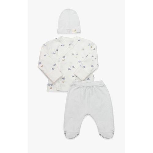 Bistyle Bistyle 3lü Zıbın Takım Little Boats 13125 Ekru