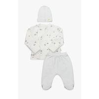 Bistyle Bistyle 3lü Zıbın Takım Little Boats 13125 Ekru