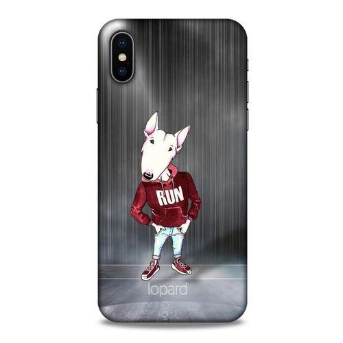 Apple Iphone X Kılıf FunnyMaX (41) Tank Kılıf Gri Bull Teriyer