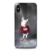 Apple Iphone X Kılıf FunnyMaX (41) Tank Kılıf Gri Bull Teriyer