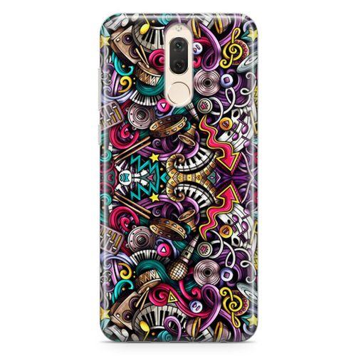 Huawei Mate 10 Lite Kılıf Youtuber Doodle Arka Kapak Koruma Desenli Full Koruyucu
