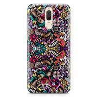 Huawei Mate 10 Lite Kılıf Youtuber Doodle Arka Kapak Koruma Desenli Full Koruyucu