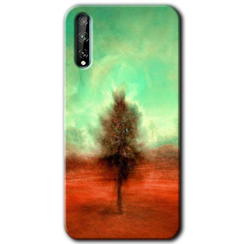 Huawei P Smart S Kılıf HD Desen Baskılı Arka Kapak - Outlines Paint + Kırılmaz Cam