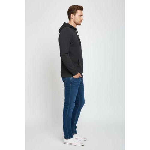 Süperlife Kapşonlu Uzun Kollu Baskılı Dar Kalıp İnce Erkek Sweatshirt SPR 2019K61