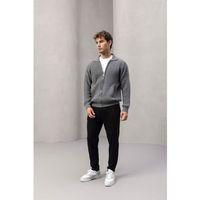 Coppola Fermuarlı Polo Yaka Triko Hırka Füme - Wenders Bisiklet Yaka Sweatshirt Beyaz - Bezayağı Kumaş Pantolon Siyah