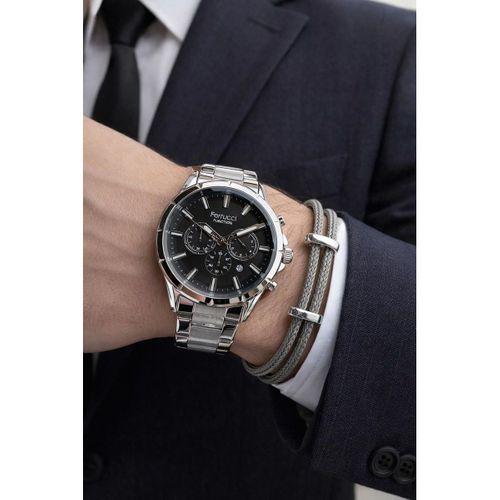 Ferrucci İç Fonksiyonları Aktif 30 Mt Suya Dayanıklı Çelik Kordonlu Erkek Kol Saati NSDKH4482.1