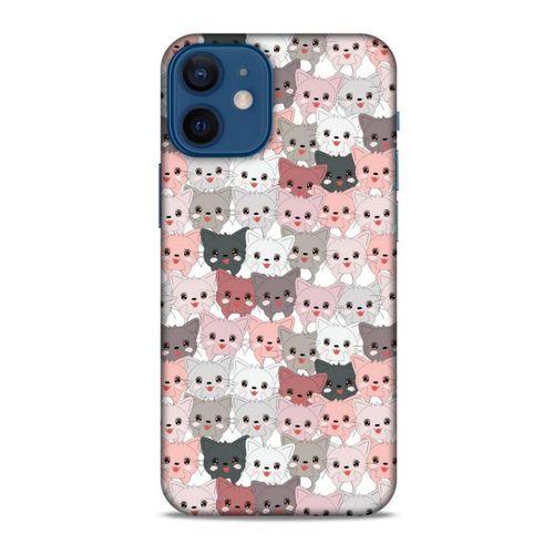Lopard Apple iPhone 12 Mini Uyumlu Kılıf Kediler (31) TPU Kılıf Minikler