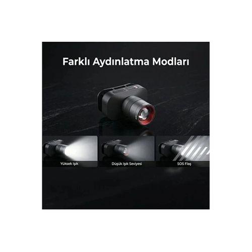 Bxt1fl 10w Şarj Edilebilir Kafa Feneri 750 Lümen 2500mah 4 Işık Modlu Zoom Özellikli Led Kafa