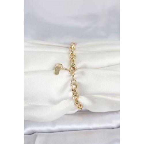 CM 14K Gold Renk Kalın Zincir Model Kadın Bileklik