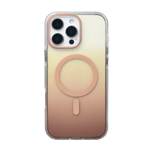 Apple iPhone 16 Pro Max Kılıf M-safe Şarj Özellikli Transparan Renk Geçişli Zore Toros Kapak