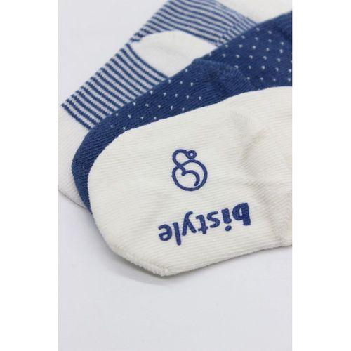 Bistyle Bistyle Puanlı Kaymaz Penye Soket Çorap 3'Lü BS10108 İndigo