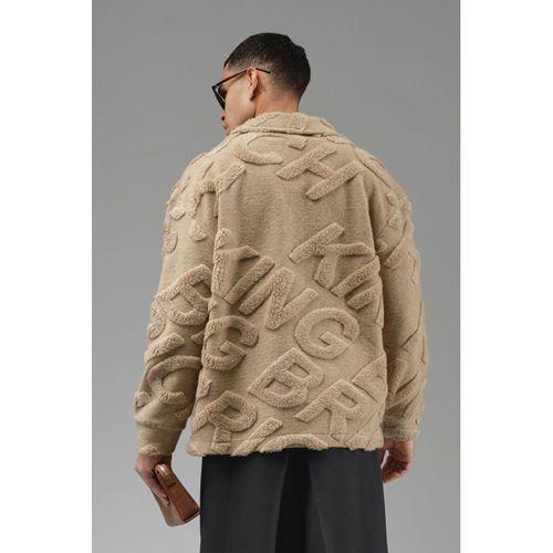 Oversize Önü Çıtçıt Kapamalı Astarsız Ve Cepsiz Peluş Ceket