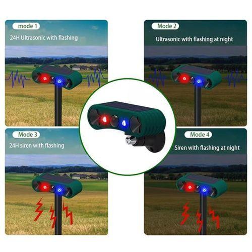 PowerMaster PM-26951 Ultrasonic Sesli Hayvan Kovucu Alarm Cihazı Solar Panelli 1200mAh