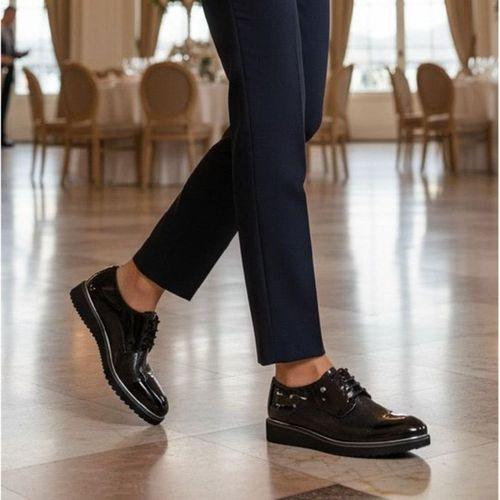 Tamboğa 672 Siyah Rugan Oxford Erkek Klasik Kundura Ayakkabı