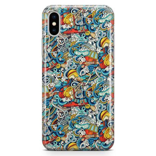 Apple iPhone XS Max Kılıf Uludağ Doodle Arka Kapak Koruma Desenli Full Koruyucu