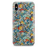 Apple iPhone XS Max Kılıf Uludağ Doodle Arka Kapak Koruma Desenli Full Koruyucu