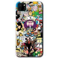 Huawei Y5P Kılıf HD Desen Baskılı Arka Kapak - Süper Çizgi Kahramanlar + Kırılmaz Cam