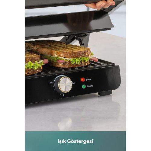Homend Grilliant Döküm Plakalı Tost Ve Izgara Makinesi Inox 2000 W