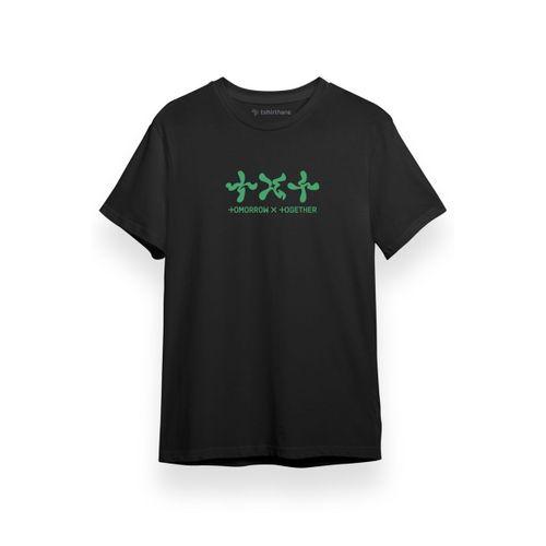 TXT Temptation Logo Siyah Kısa kol Erkek Tshirt