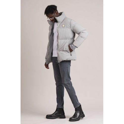 Slimfit Dik Yaka Elyaf Dolgulu Fermuar Kapamalı Şişme Mont