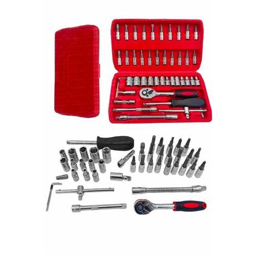 Cr-v Max 1/4 Cırcırlı 46 Parça Lokma Anahtar Takımı Bits Uç Seti Tam Set Germany