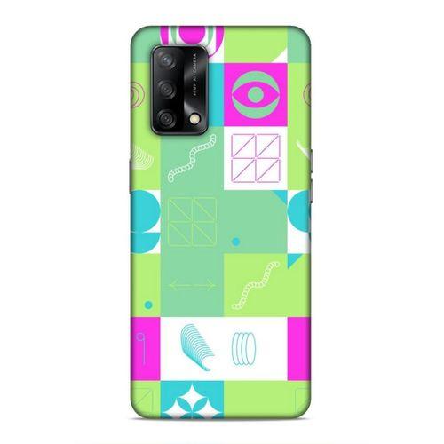 Oppo A74 4G Uyumlu Kılıf Insomnia (30) Silicone Case Pembe Yeşil