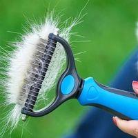 Plastik Saplı Metal Kedi Köpek Bakım Kıtık Tüy Topak Açıcı Tarak