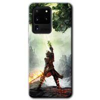 Potkal Hediye Fabrikası Samsung Galaxy S20 Ultra Kılıf HD Desen Baskılı Arka Kapak - Dragon Hunter