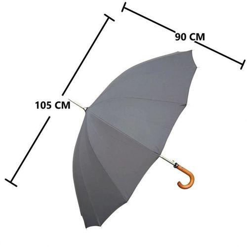 April A241G Premium Baston Şemsiye Siyah 105 Cm