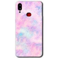Potkal Hediye Fabrikası Samsung Galaxy A10s HD Baskılı Kılıf + 9D Tam Ekran Koruyucu - Pembe-Duman