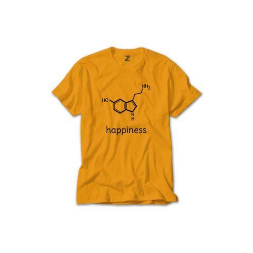 Happines Renkli Tişört Sarı Renkli