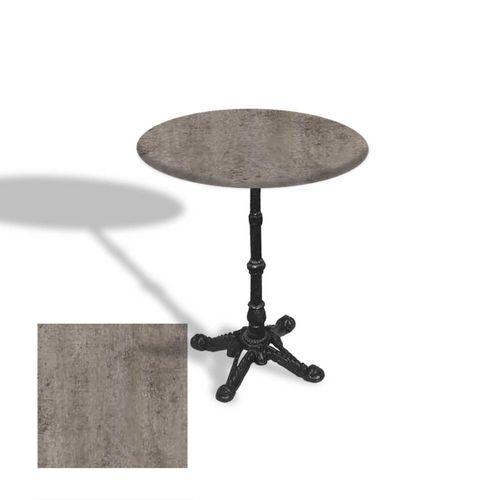 Dockers Çipa 1002 Döküm Ayak Yuvarlak Masa Çap 70cm - (Werzalit, Wermodin ve Allzalit Tabla) - Kahve Oxid