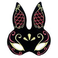 Siyah Kırmızı Gold Tavşan Maskesi