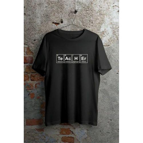 24 Kasım Kimya Öğretmeni Hediyesi Baskılı Bisiklet Yaka T-shirt - Beyaz